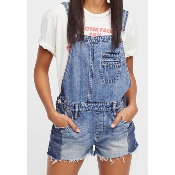 Blank NYC Funny Bone Overalls Distressed Romper 24